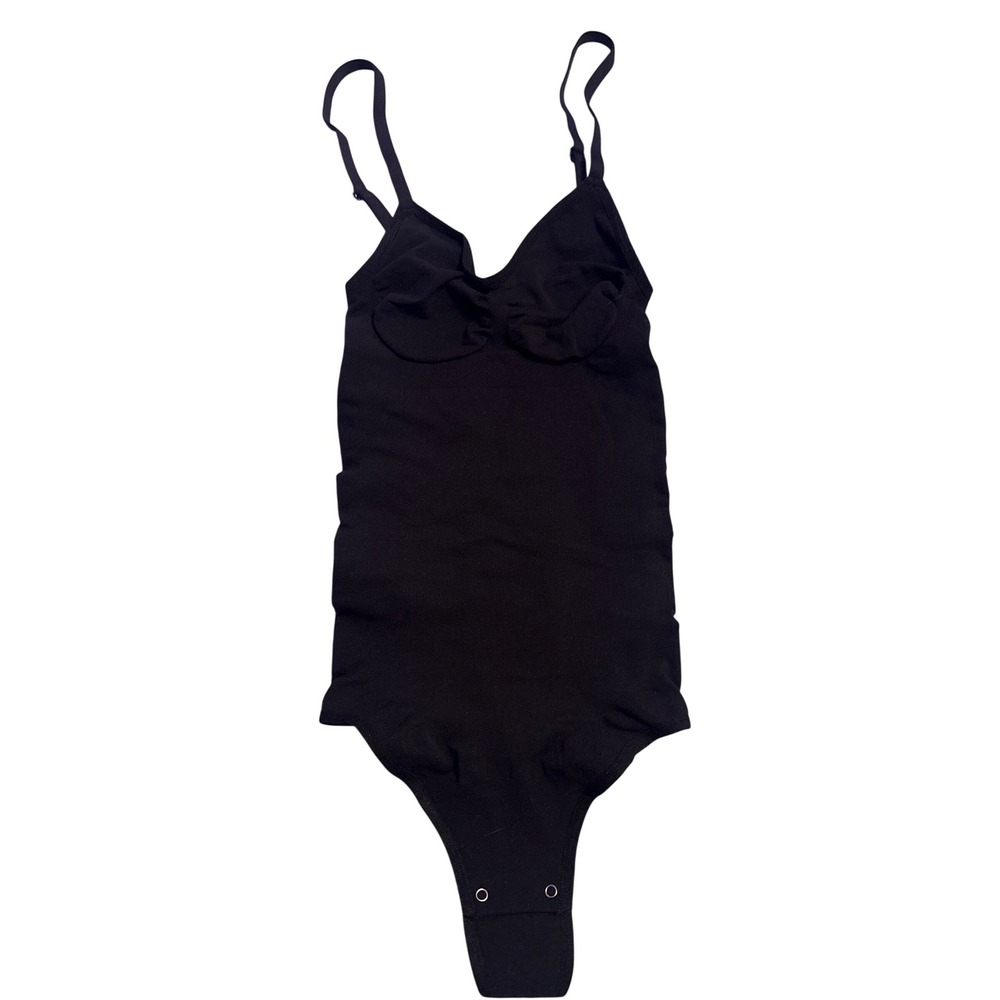 NEW Shapewear Suit Black Shaping Bodysuit Adjustable Straps Snap Crotch M/L